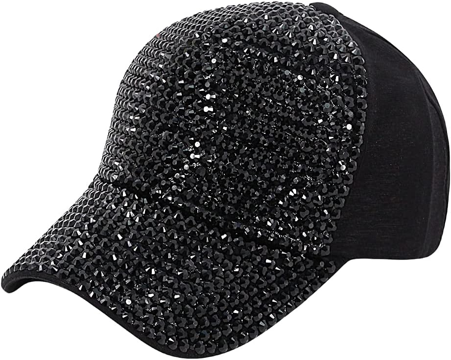 Brim Engraved Rhinestone Cap