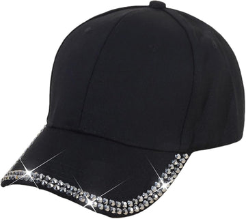 Borders Engraved Rhinestone Cap