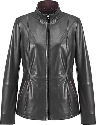 Women's Black Italian Genuine Leather Jacket