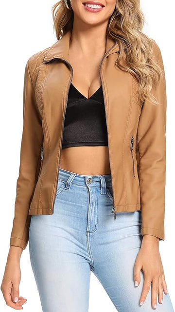 Women's Brown Vesta Leather Jacket