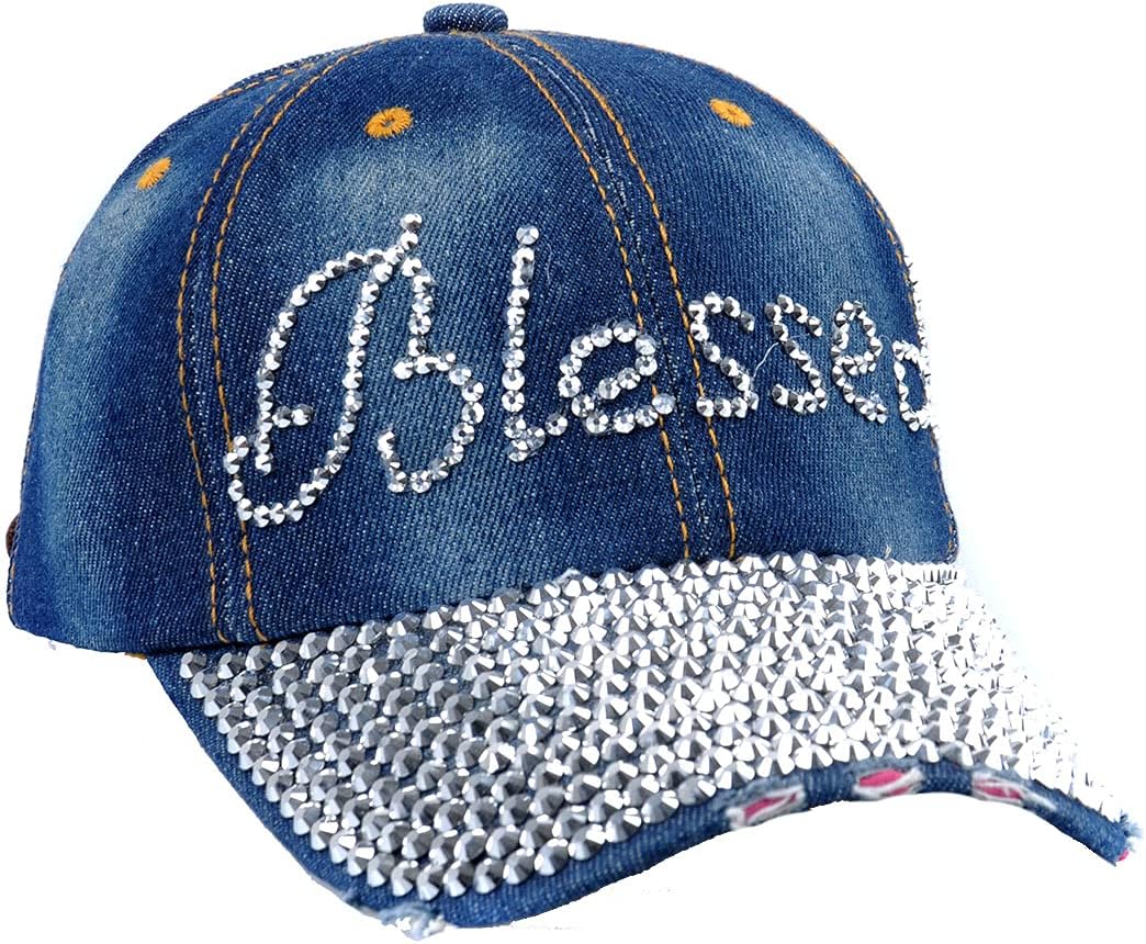Blessed Rhinestone Cap