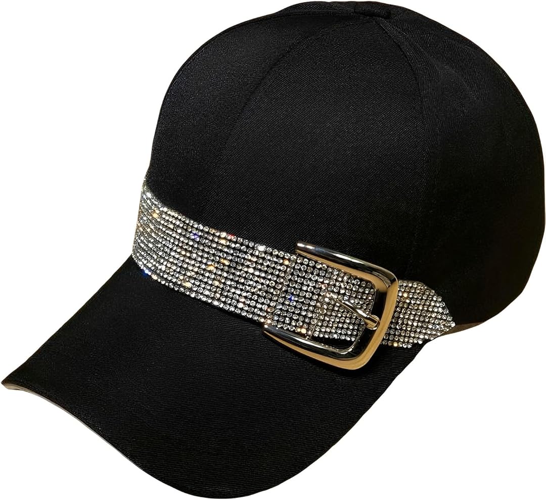 Bling Strap Studded Rhinestone Cap